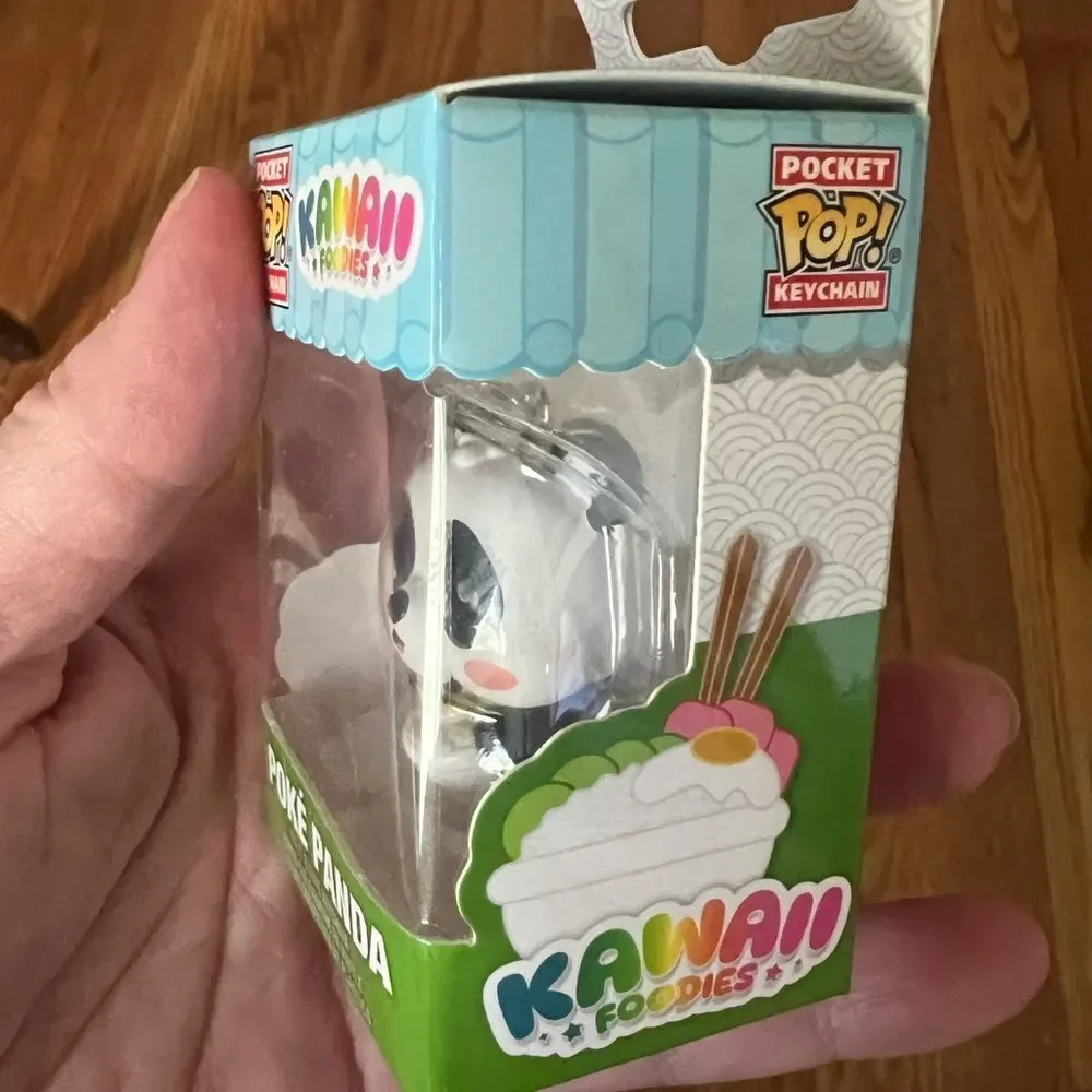 Funko Pocket Pop! Keychain: Kawaii Foodies Poké Panda - Black and White